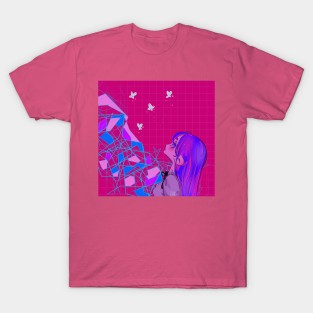 Cyber Moth Vaporwave T-Shirt